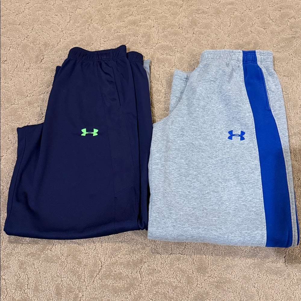 Under Armour Kids Navy and Light Gray pants
